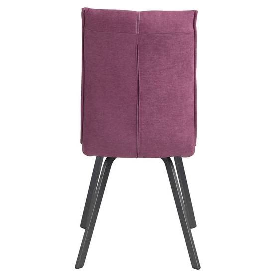 Lot de 2 Chaises Tissu Coloris Violet - BISPO - Image 7