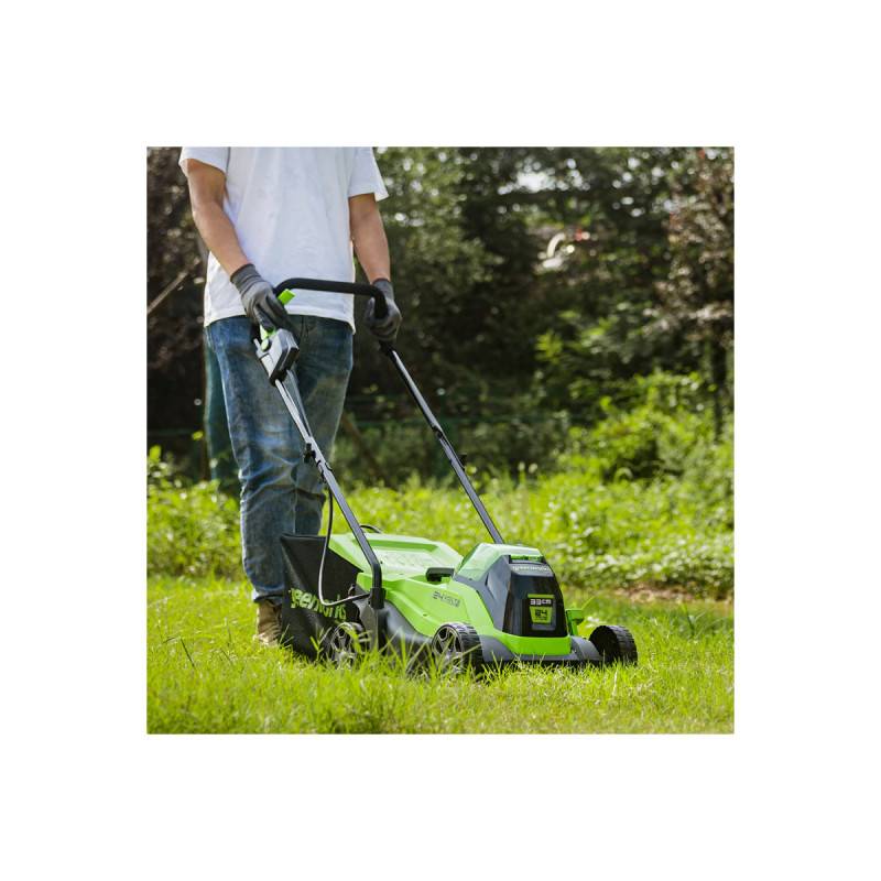 Greenworks - Tondeuse + Coupe-bordure 24V GREENWORKS - Batterie 4,0Ah - Chargeur - GD24LM33LT25K4 - Image 2