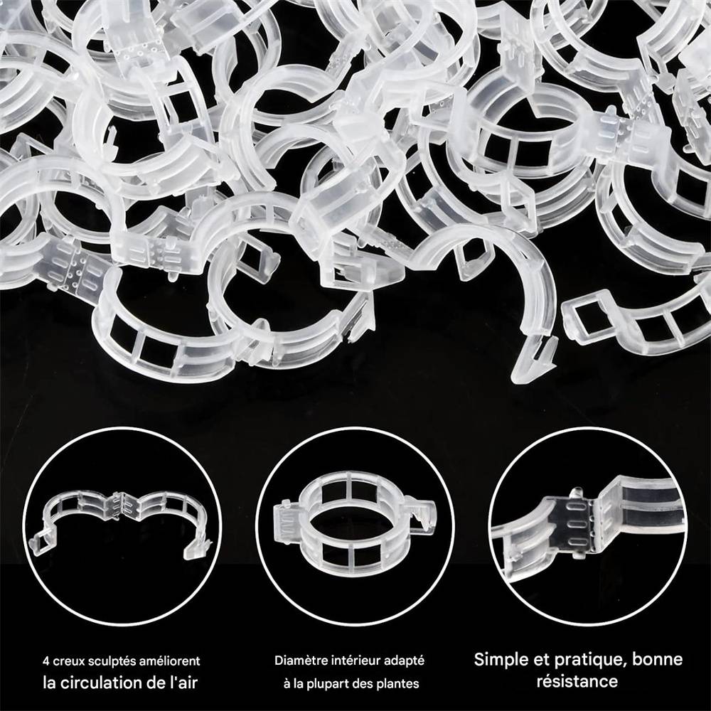 DtopbuyAge - 100 Pince pour plantes de jardin(Transparent) DtopbuyAge - Image 4