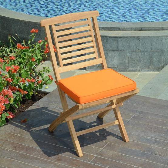 Coussin Orange pour chaises et fauteuils pliants - TECK'Attitude - Imagen 5
