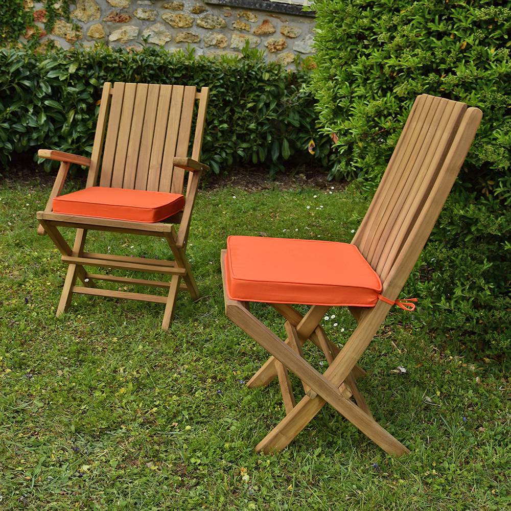 Coussin Orange pour chaises et fauteuils pliants - TECK'Attitude - Imagen 2