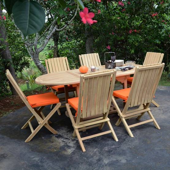 Coussin Orange pour chaises et fauteuils pliants - TECK'Attitude - Imagen 4