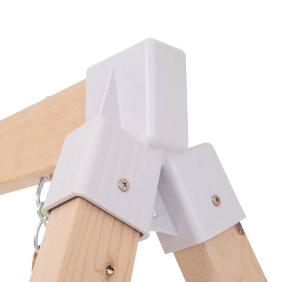 Maisonnette modulable sur pilotis avec balcon, glissière et deux balançoires JACINTHES en bois FSC® - Image 3