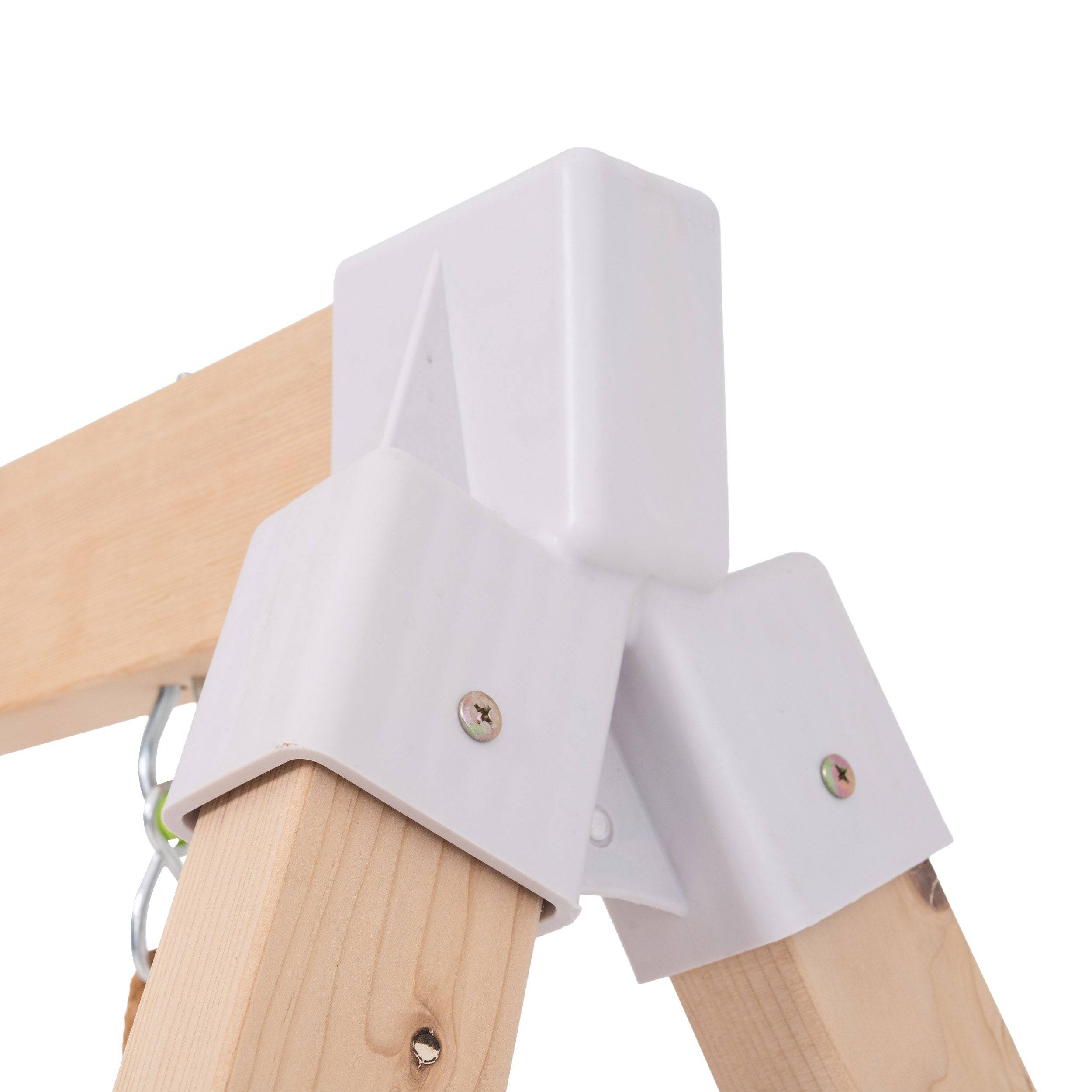 Maisonnette modulable sur pilotis avec balcon, glissière et deux balançoires JACINTHES en bois FSC® - Image 3