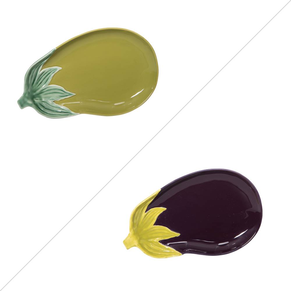 Plat Aubergine 30x18 cm (1 modèle aléatoire)