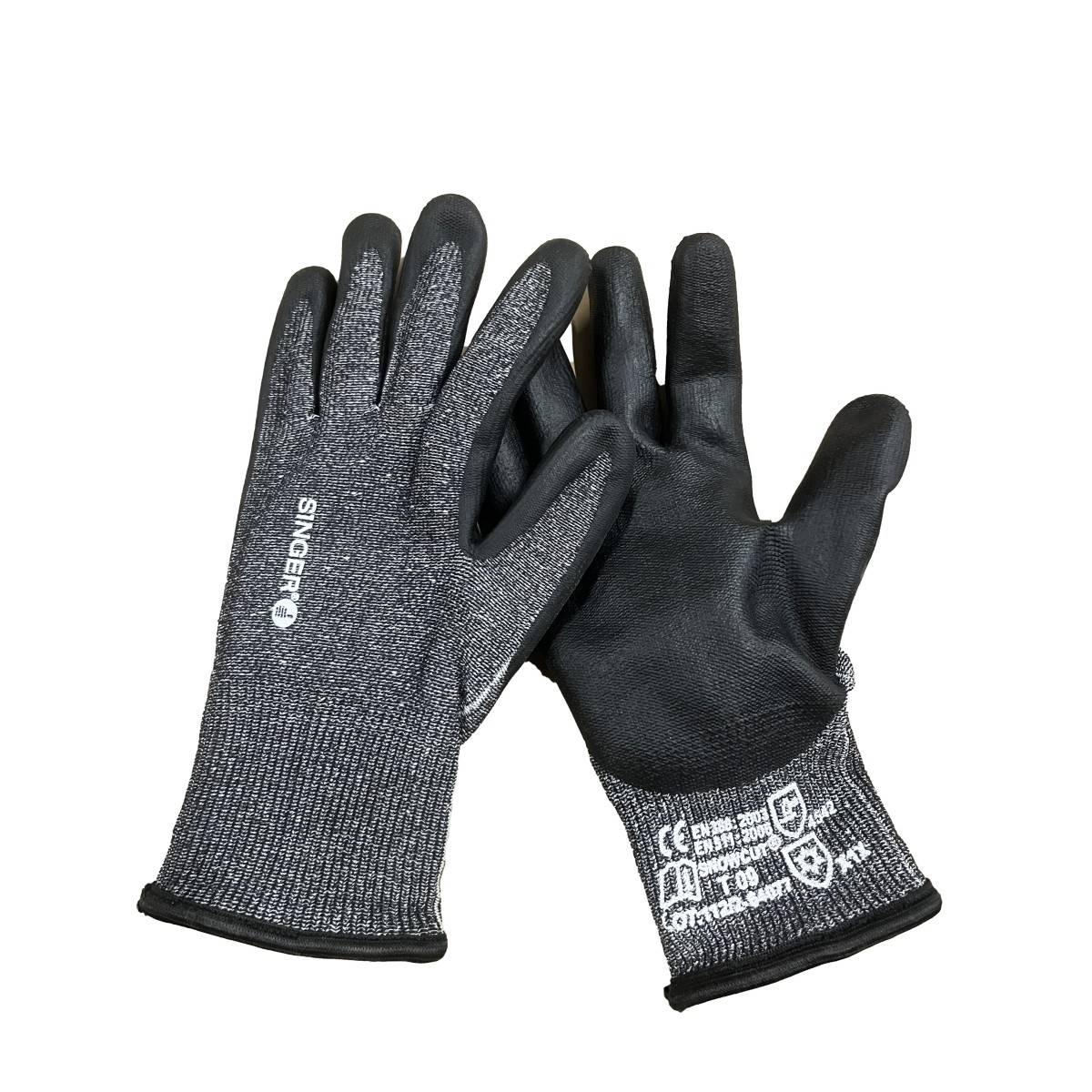 Gant Anti coupure Anti Froid SINGER taille 9 support tricote enduit nitrile fibres haute tenacite - Imagen 8