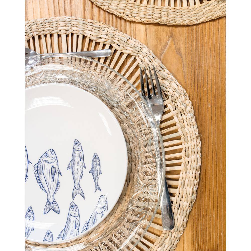 Aubry Gaspard - Sets de table en jonc de mer naturel ajouré - Imagen 2