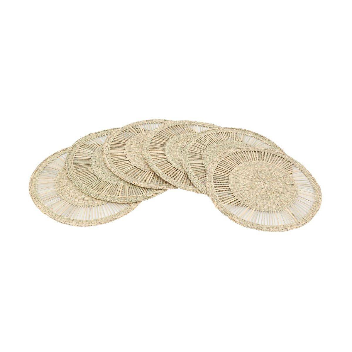 Aubry Gaspard - Sets de table en jonc de mer naturel ajouré - Imagen 1