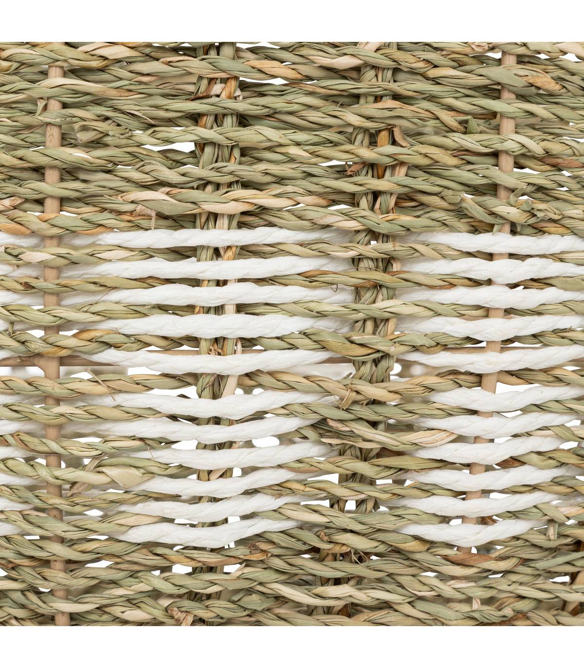 Lot de 2 Grands Paniers de rangement Bicolore D 50 et D 40 cm - Imagen 3