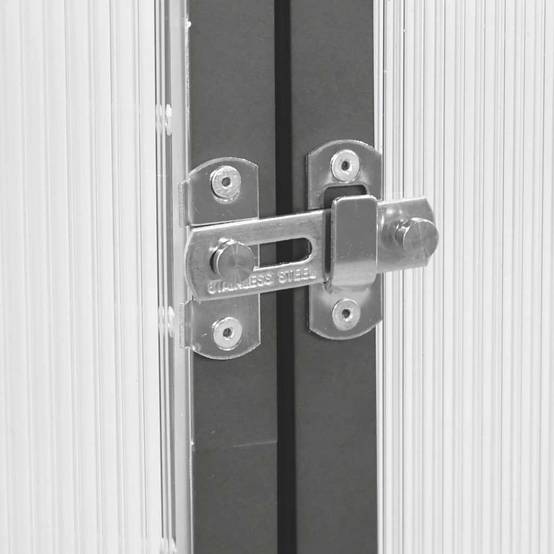 ComfortXL - Serre Polycarbonate Aluminium Jardin Protection Hivernage 169x58cm Anthracite - ComfortXL Outdoor Living - Image 7