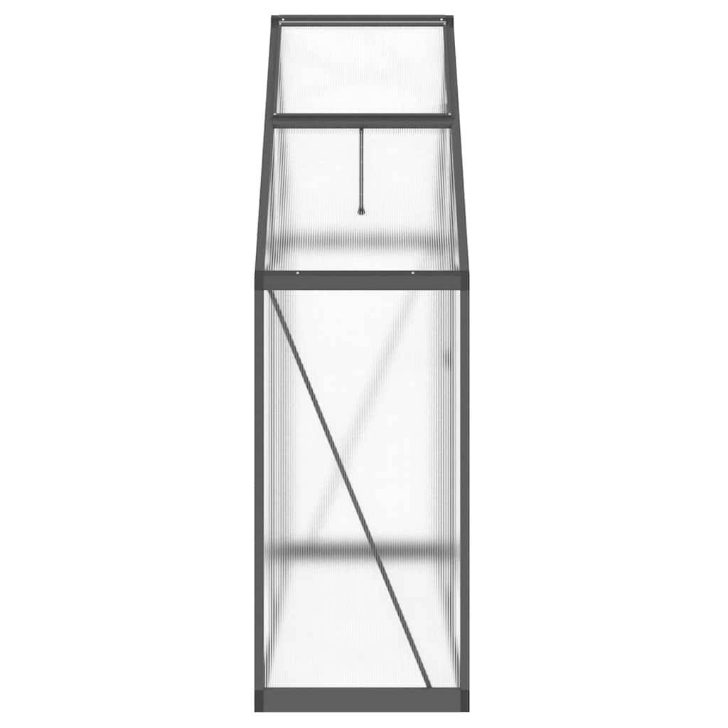 ComfortXL - Serre Polycarbonate Aluminium Jardin Protection Hivernage 169x58cm Anthracite - ComfortXL Outdoor Living - Image 4