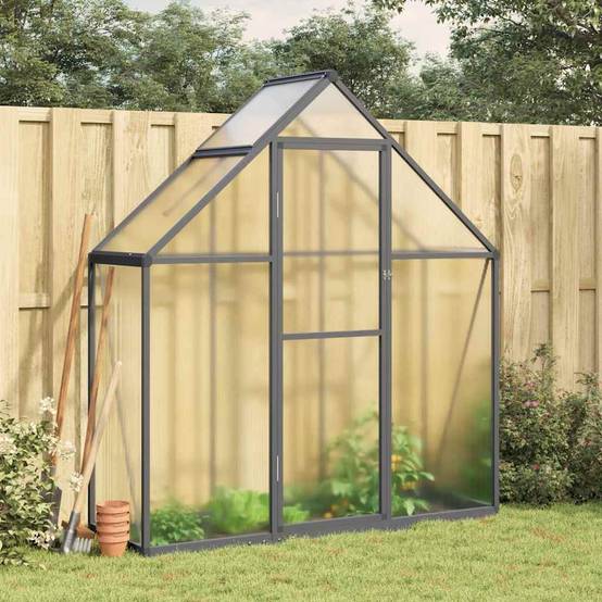 ComfortXL - Serre Polycarbonate Aluminium Jardin Protection Hivernage 169x58cm Anthracite - ComfortXL Outdoor Living - Image 1