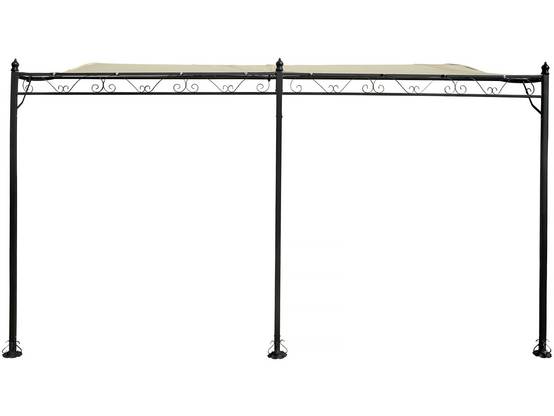 Pergola Tonnelle Adossée En Métal - 3 X 4 M - Beige -habitat Et Jardin - Image 1