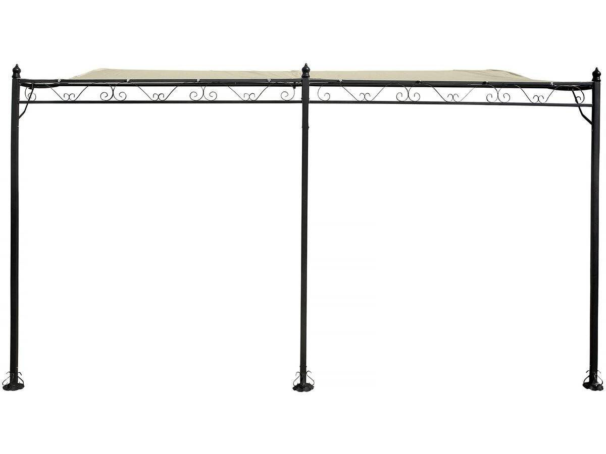 Pergola Tonnelle Adossée En Métal - 3 X 4 M - Beige -habitat Et Jardin - Image 1