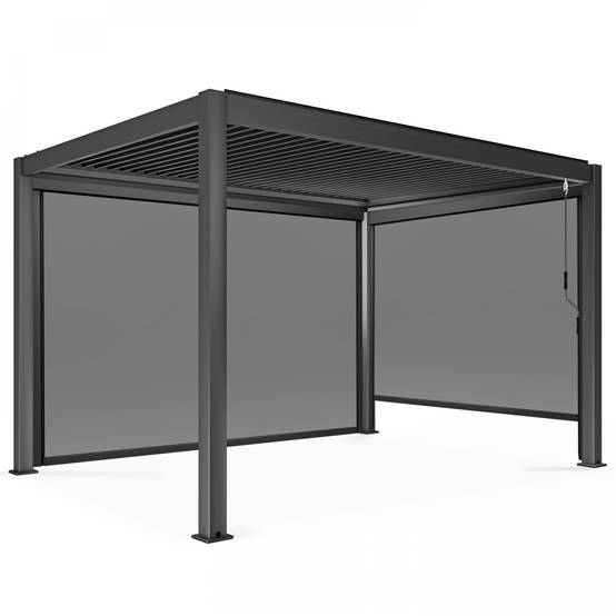Oviala - Pergola bioclimatique 3x4m autoportée avec 2 stores Athenes - Oviala - Image 2
