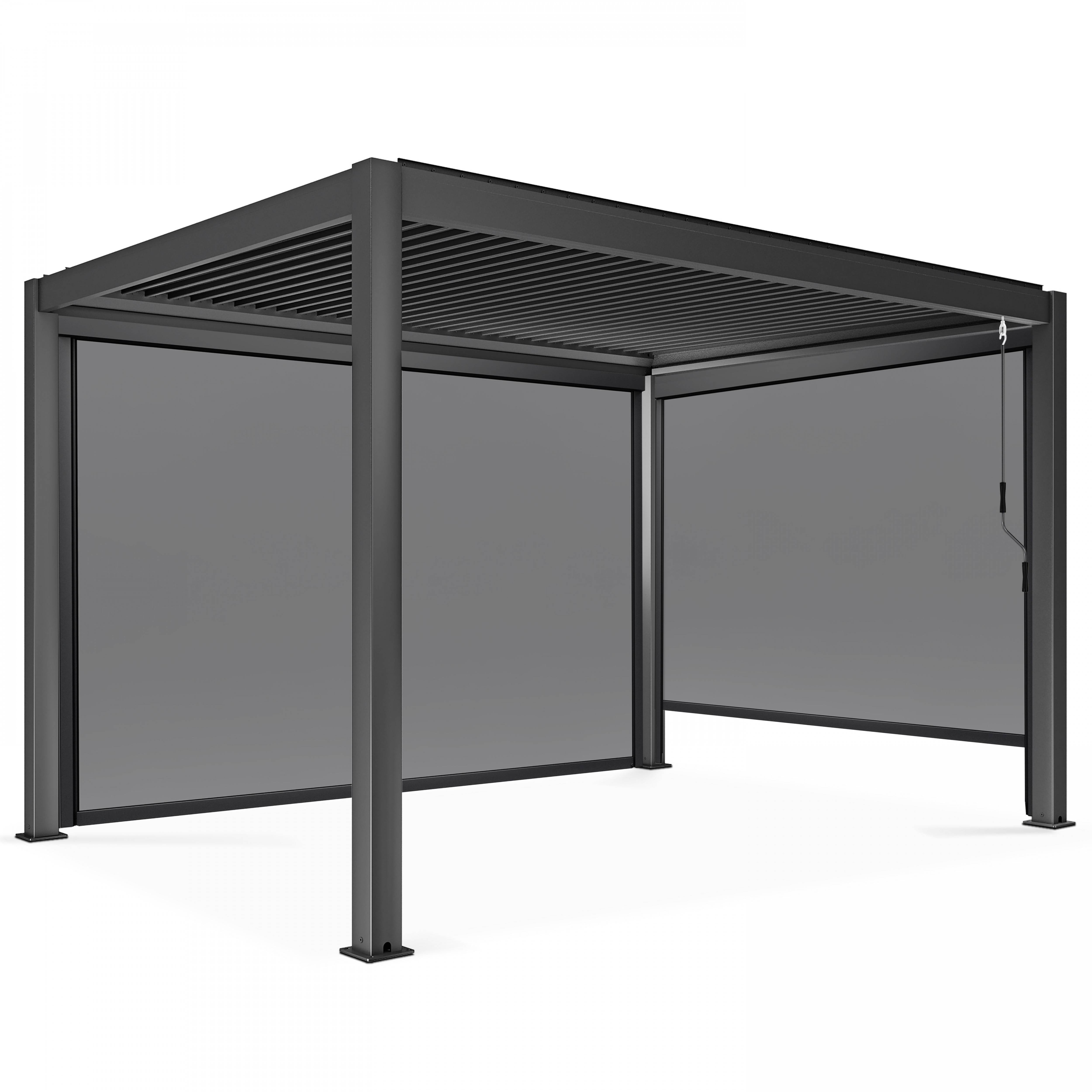 Oviala - Pergola bioclimatique 3x4m autoportée avec 2 stores Athenes - Oviala - Image 2