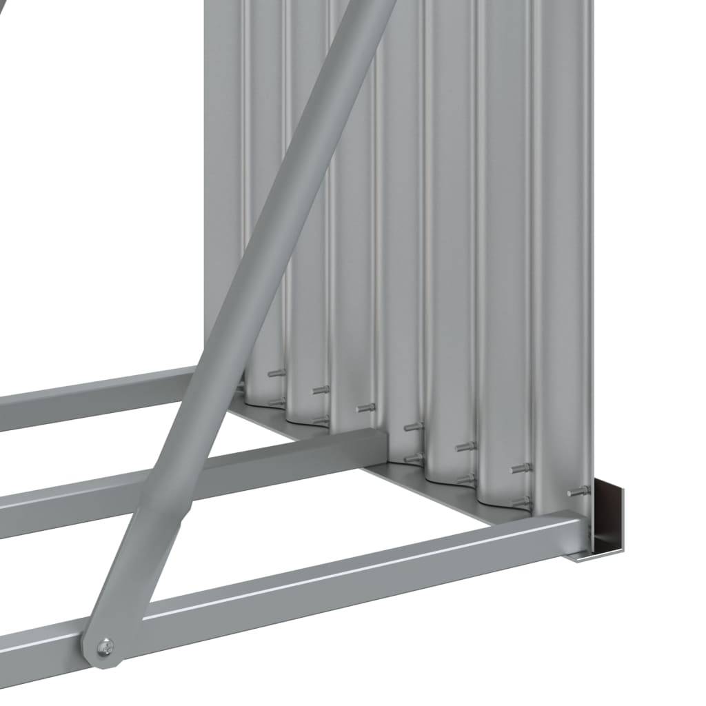 Range-bûches extérieur acier galvanisé Aspect Bois 234x45x100 cm – ComfortXL Outdoor Living - Image 8