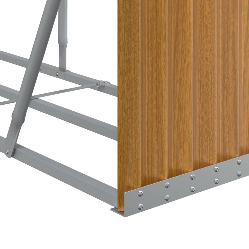 Range-bûches extérieur acier galvanisé Aspect Bois 234x45x100 cm – ComfortXL Outdoor Living - Image 7