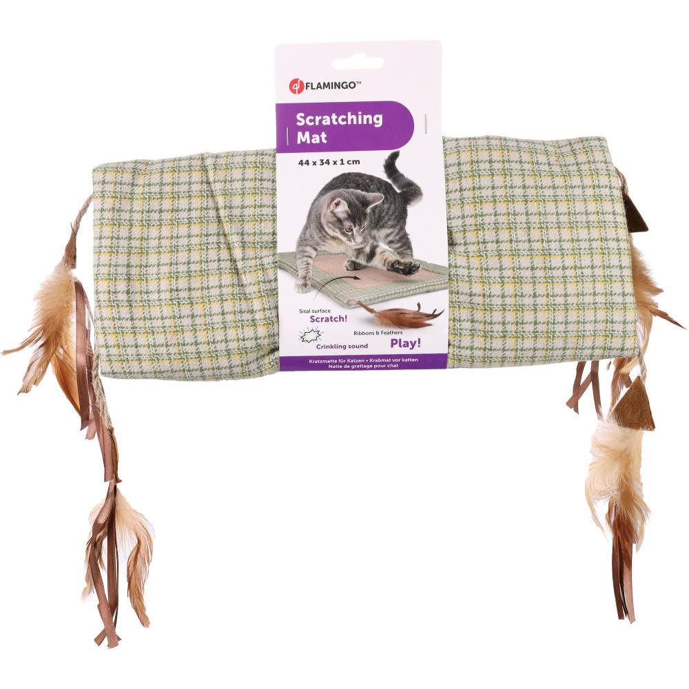Flamingo - Tapis de jeu griffoir Rusty avec plumes pour chat - Imagen 3