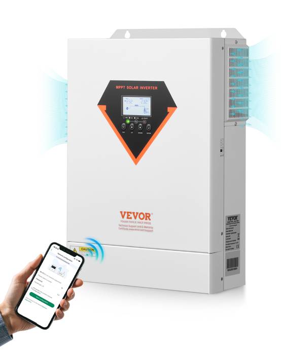 Vevor - VEVOR Onduleur solaire hybride 6000W, 48V->220/230V, contrôleur MPPT 120A intégré, hors réseau. - Image 1