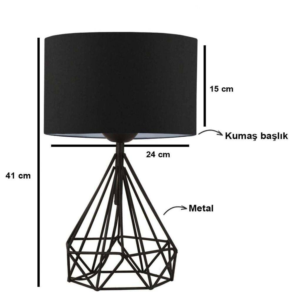 Hanah Home - Lampe à poser en métal Loc (Lot de 2) - Imagen 3