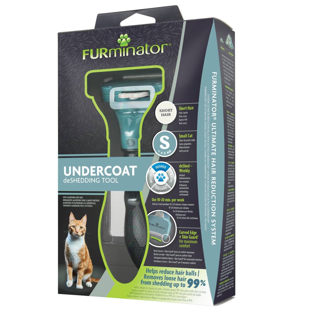 Furminator - Furminator - Brosse Furminator S pour chat a poils court de moins de 4.5 kg - Imagen 4