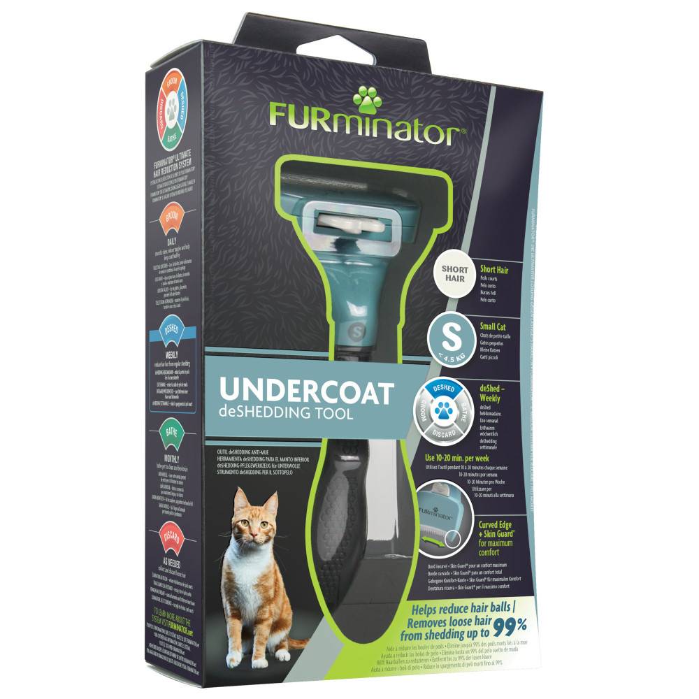 Furminator - Furminator - Brosse Furminator S pour chat a poils court de moins de 4.5 kg - Imagen 5