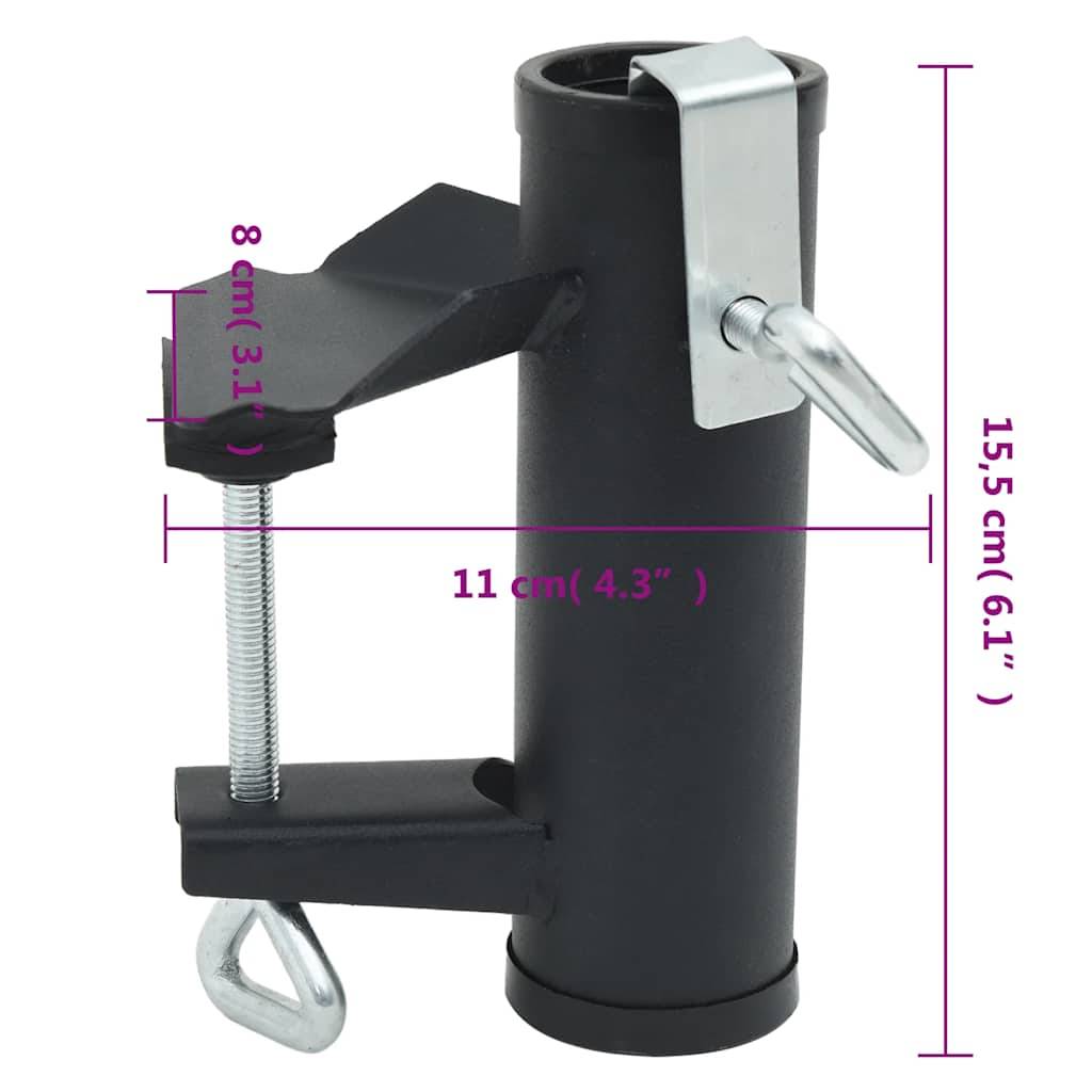 Vidaxl - Pinces à parasol pour balcon 2 pcs 25-38 mm acier vidaXL 4003383 - Image 3