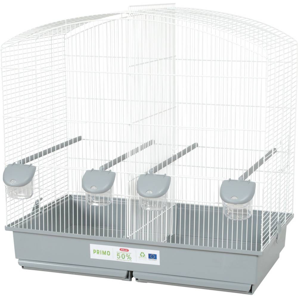 Zolux - Cage Familly blanche gris 70 x 40 x 70cm de hauteur pour oiseaux - Image 2