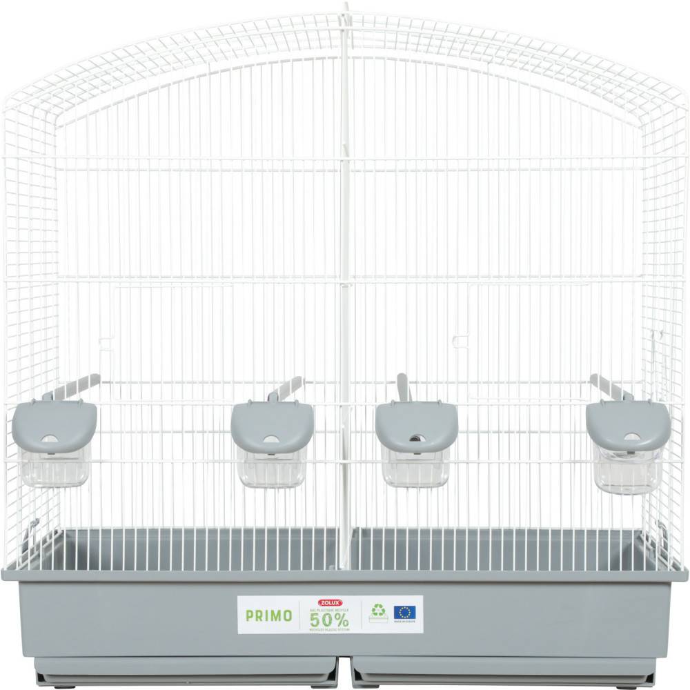 Zolux - Cage Familly blanche gris 70 x 40 x 70cm de hauteur pour oiseaux - Image 1