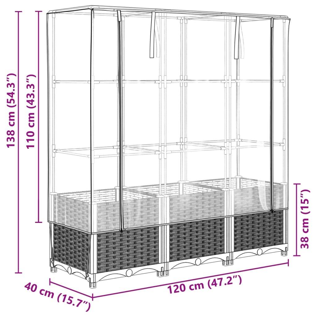 Jardiniere plastique  Iro Naturel  120 X 40 X 38 cm  1-personnes - P95098N - Image 9