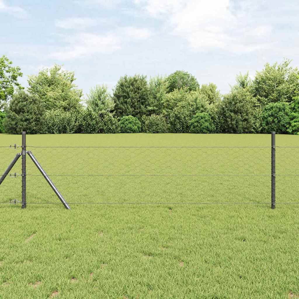 Clôture hexagonale PVC Gris 50 x 1,6 m, Poids :16.4kg - PANGIVO - Image 1