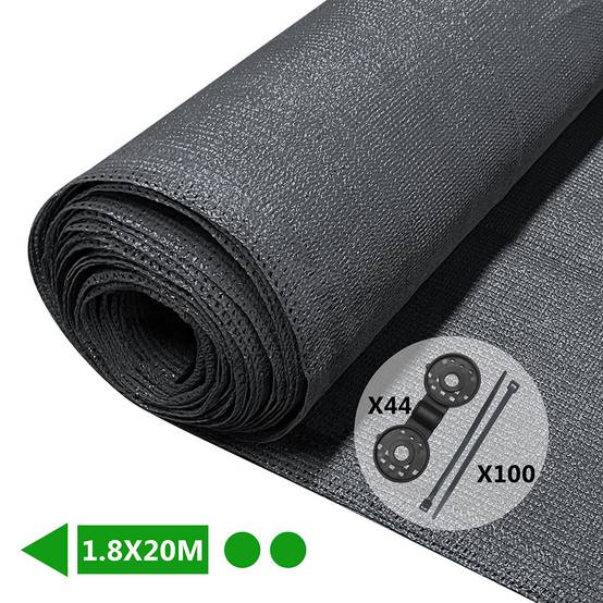 VOUNOT® Brise Vue Occultant en HDPE 90g/m² avec Attaches et VOUNOT® Brise Vue Occultant en HDPE 90g/m² avec Attaches et