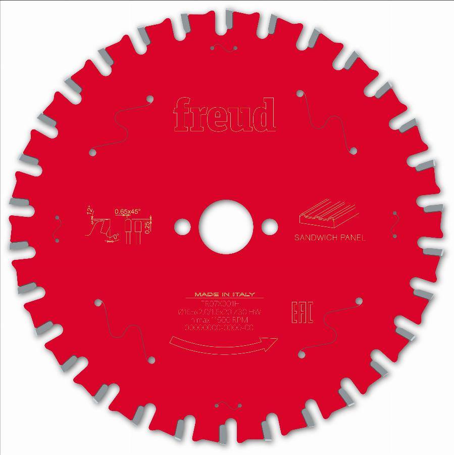 Lame pour scie circulaire portative FREUD - Ø165 2/1,6 AL20 Z30 TPB 0° - F03FS09853 -FR07X001H - Image 2