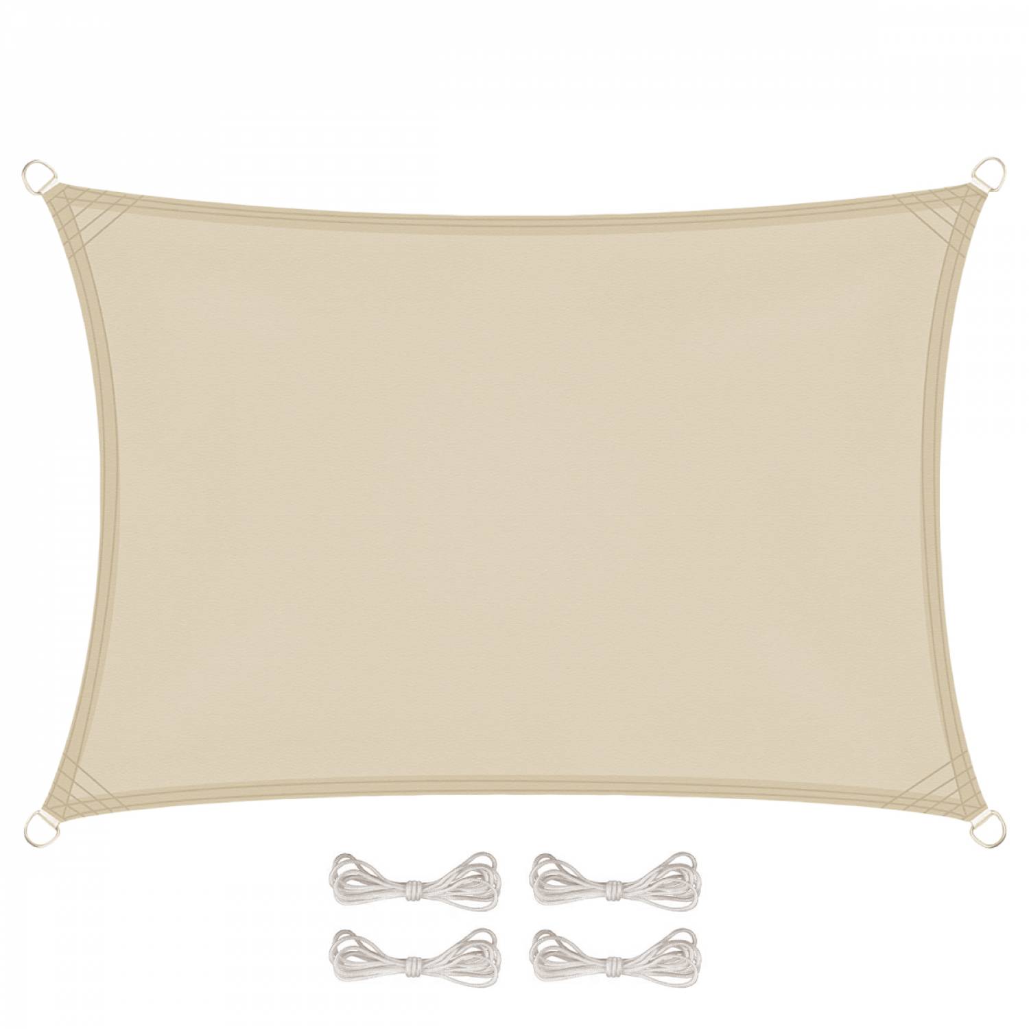 Linxor - Voile d'ombrage rectangulaire imperméable et anti-UV - 2 x 3 m - Beige - Linxor - Imagen 1