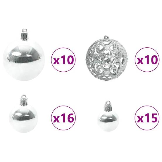 Vidaxl - Arbre de Noël artificiel slim Vert et blanc 180 cm vidaXL 3395298 - Image 9
