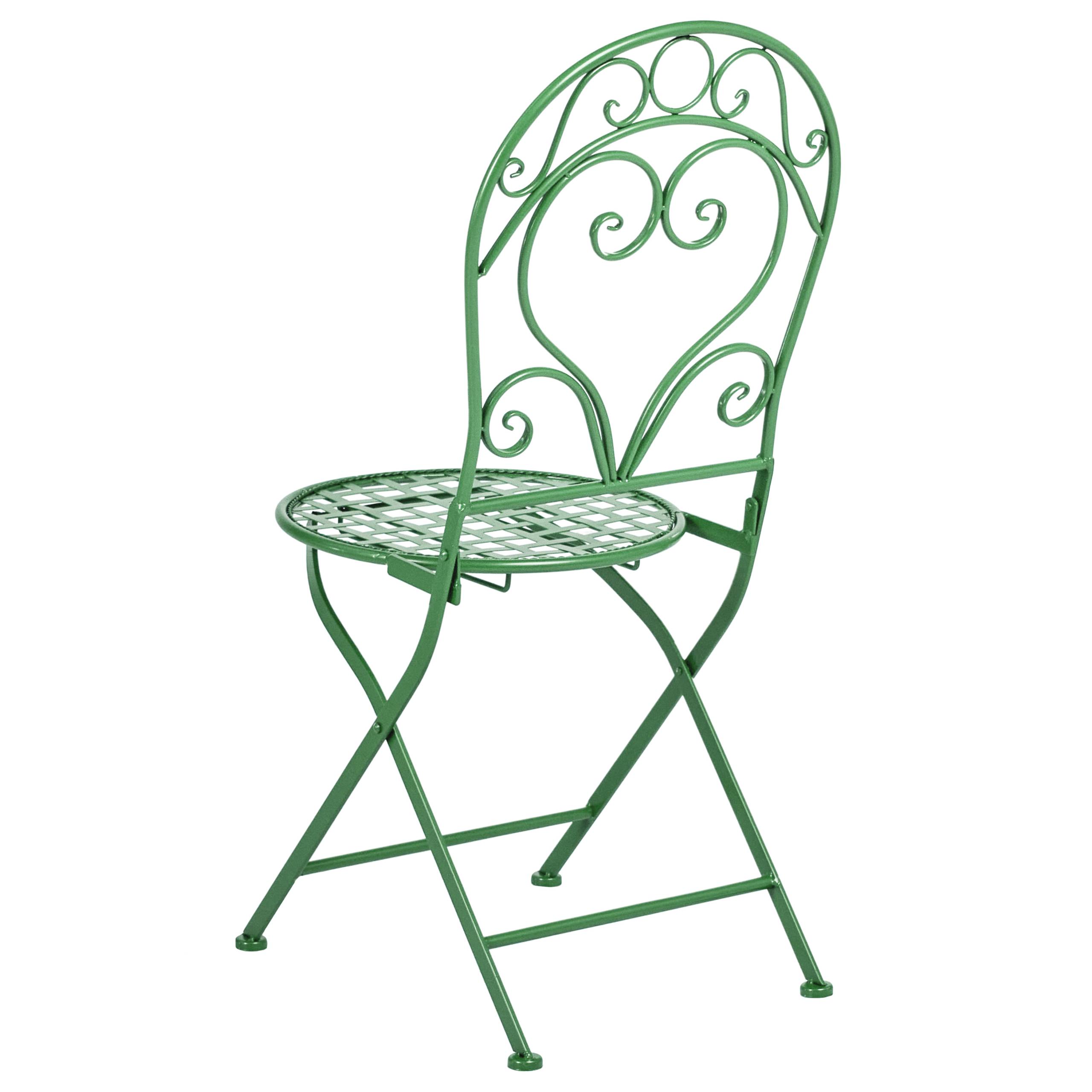 Beliani - Chaise de jardin Métal Vert ALBINIA - 42x55x94- Beliani - Image 3