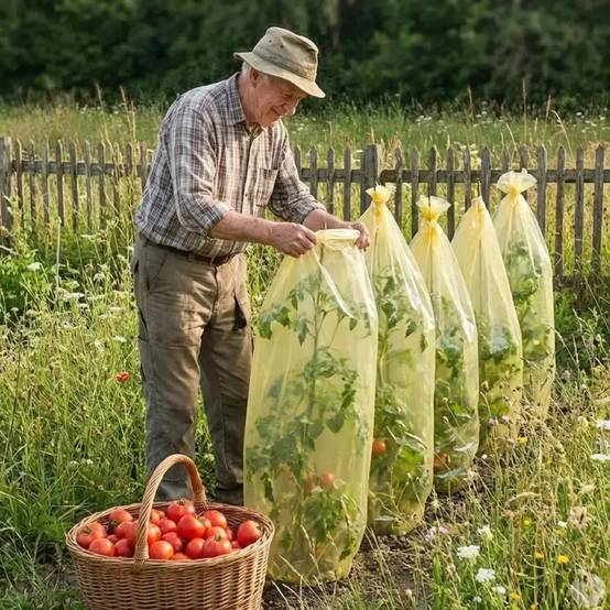Nortène - Housse de croissance tomate Tomatotube en film perforé jaune - avec liens Nortene - Imagen 6