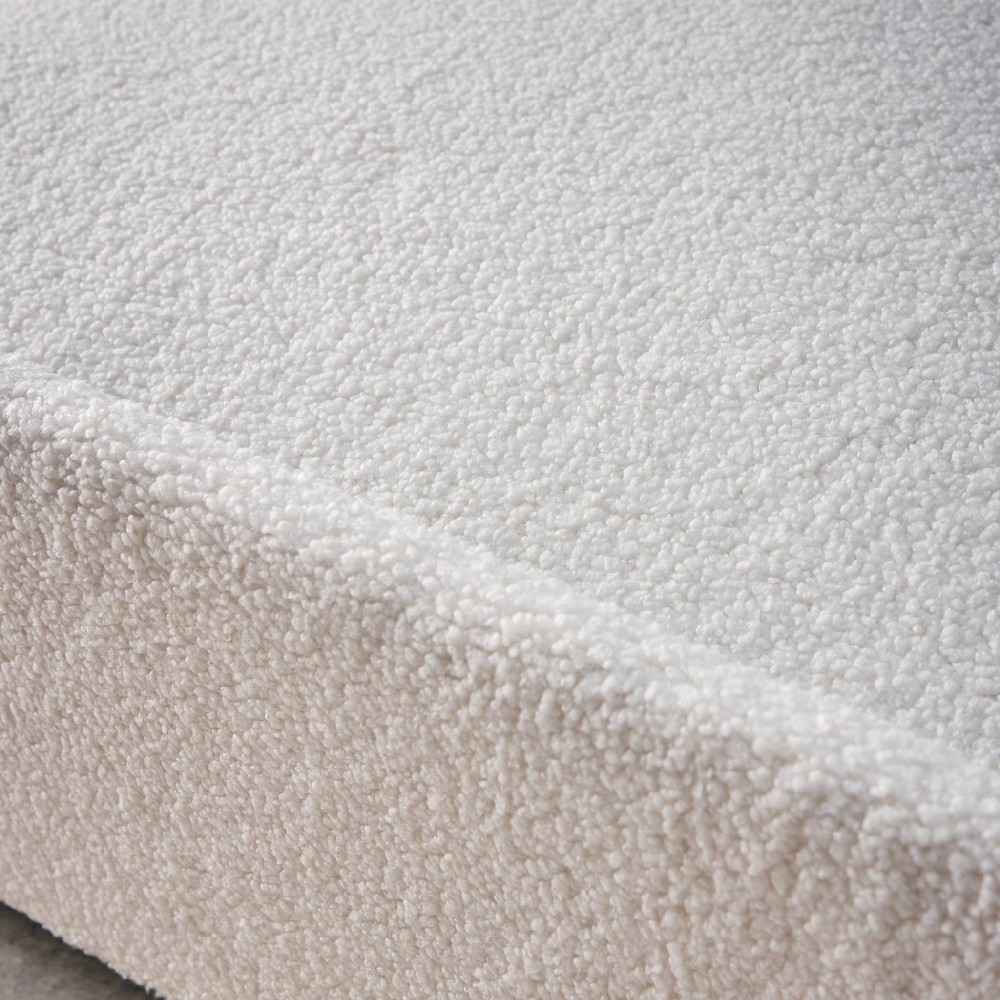 sweeek - Canapé convertible arrondi 2 places bouclette crème L 170 x P 90 x H 88cm - Lino  | sweeek - Image 7