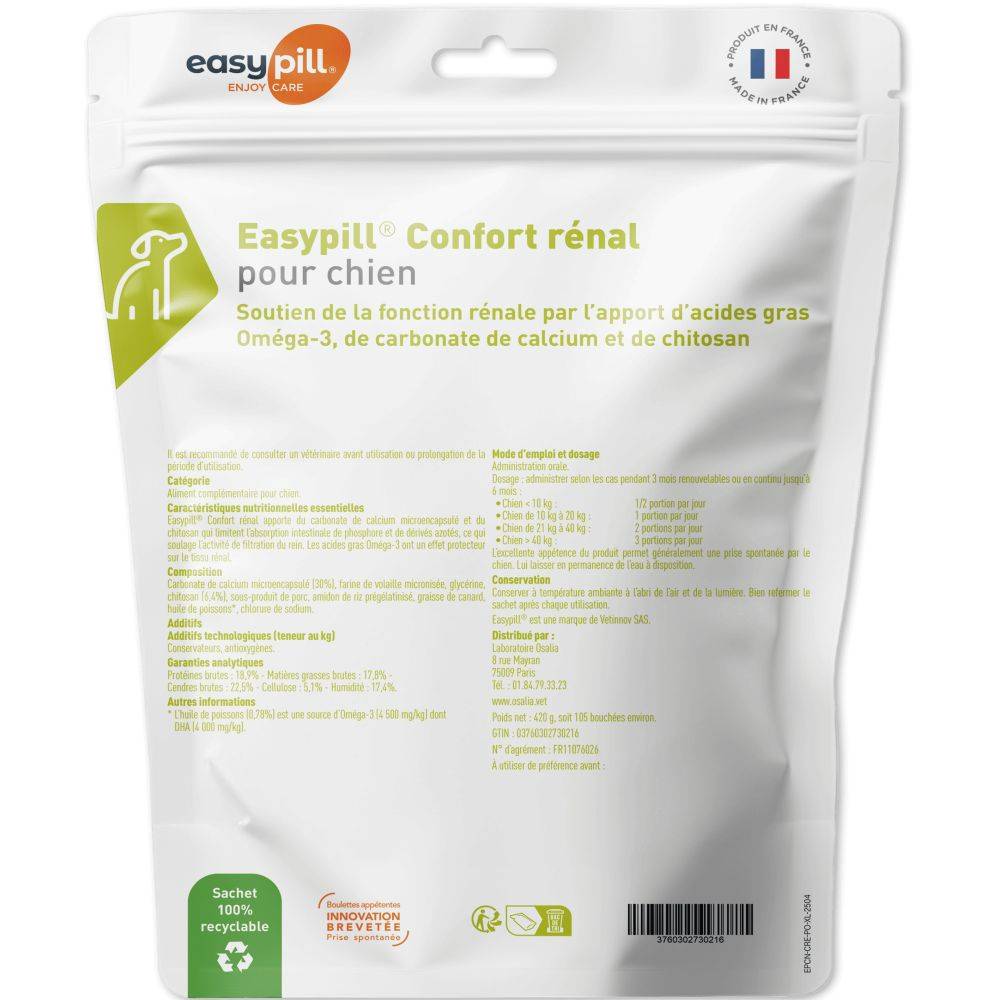 Easypill Grand Chien - Confort Renal - XL - Osalia 105 bouchées - Image 2
