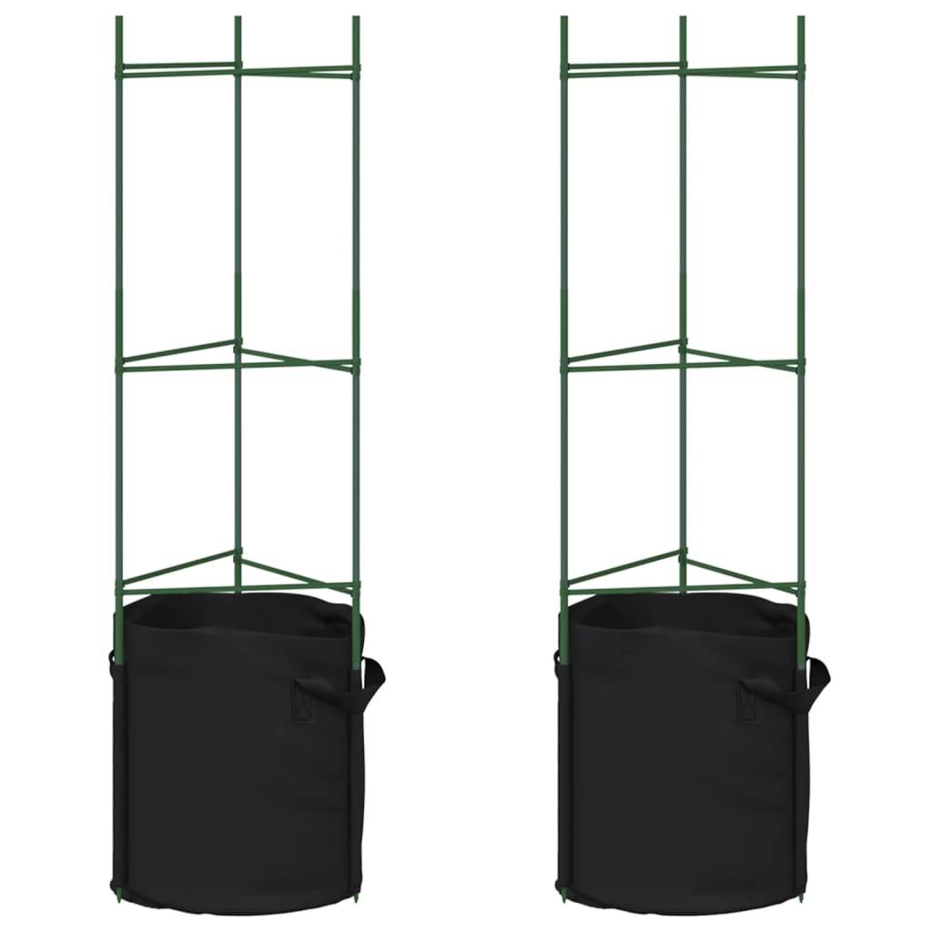 ComfortXL - Kit de Démarrage Culture Tomates Acier avec 2 Sacs de Plantation pour Balcon Vert 116 cm – ComfortXL Outdoor Living - Image 2