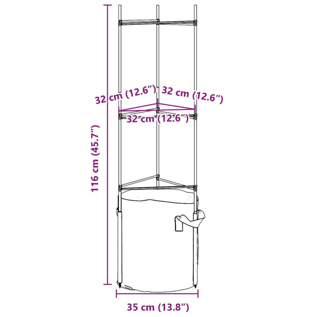 ComfortXL - Kit de Démarrage Culture Tomates Acier avec 2 Sacs de Plantation pour Balcon Vert 116 cm – ComfortXL Outdoor Living - Image 10