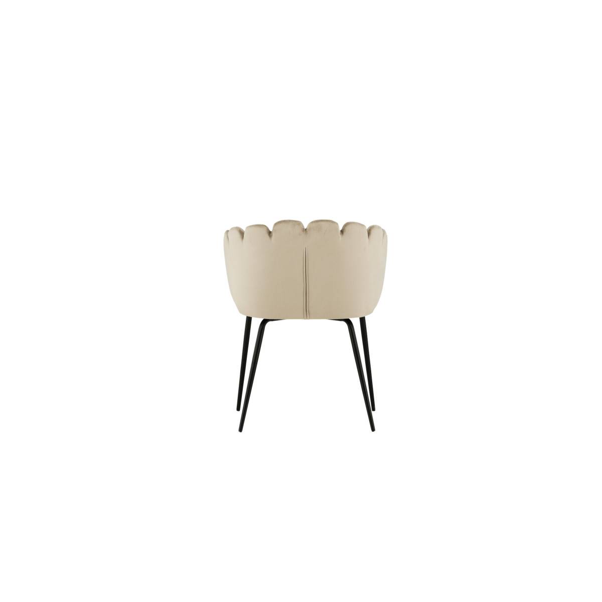 Paris Prix - Chaise en Velours "Limhamn" 76cm Beige - Image 7