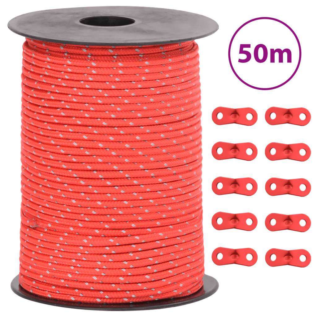 Corde de haubanage de tente avec bandes réfléchissantes et clés Maison Chic - Image 2