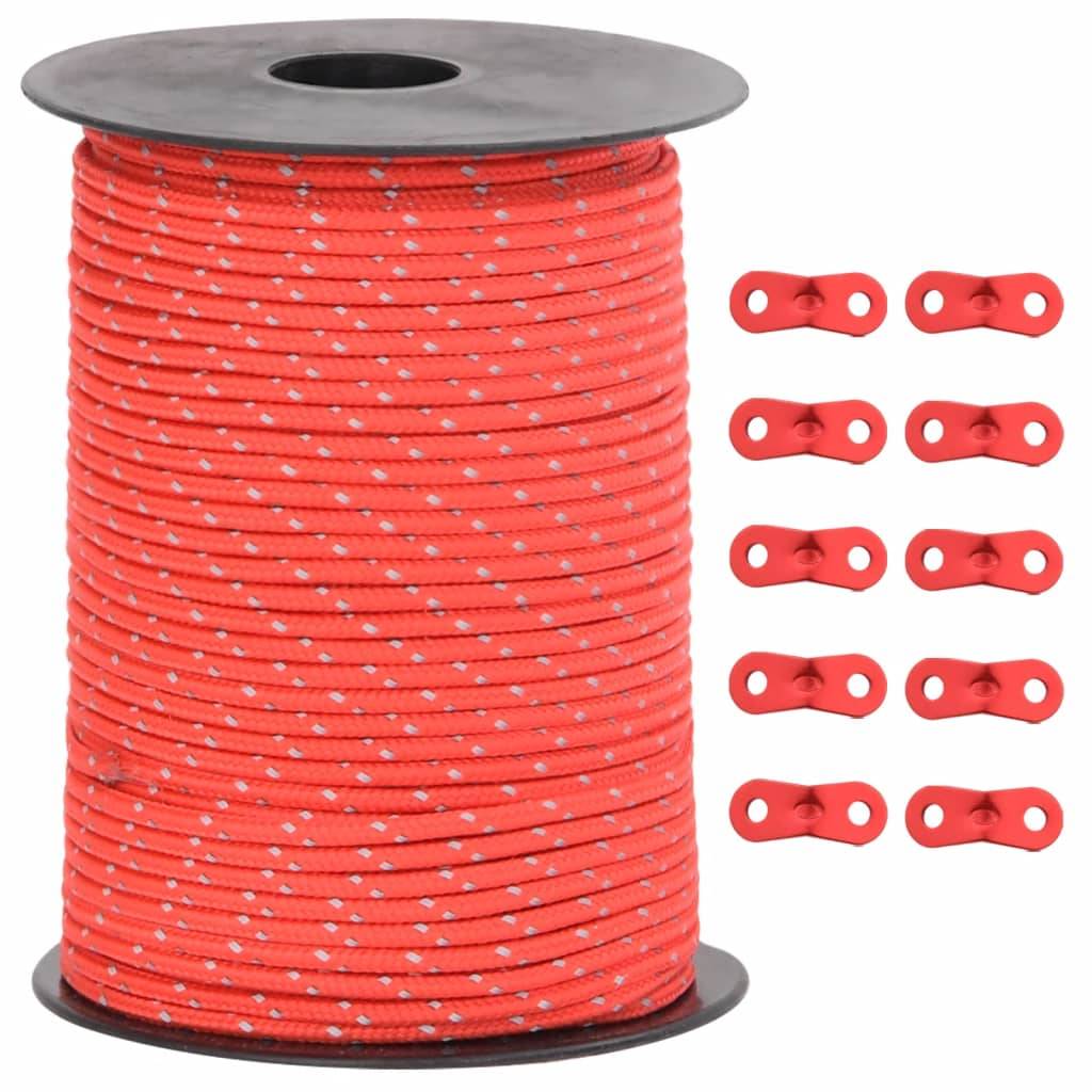 Corde de haubanage de tente avec bandes réfléchissantes et clés Maison Chic - Image 1