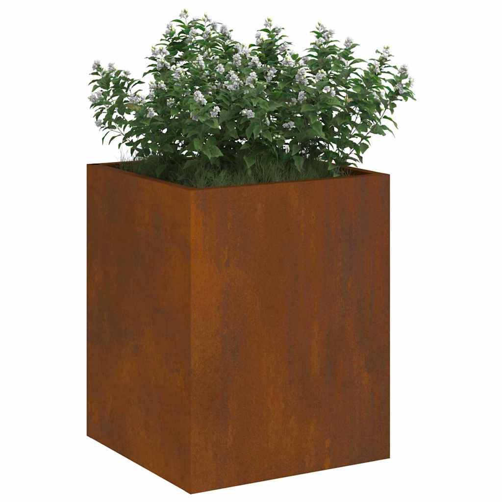 Maison Chic - Cache-pot, Pot De Fleurs Marron 32 x 32 x 40 cm Acier vieilli g398 - Image 2