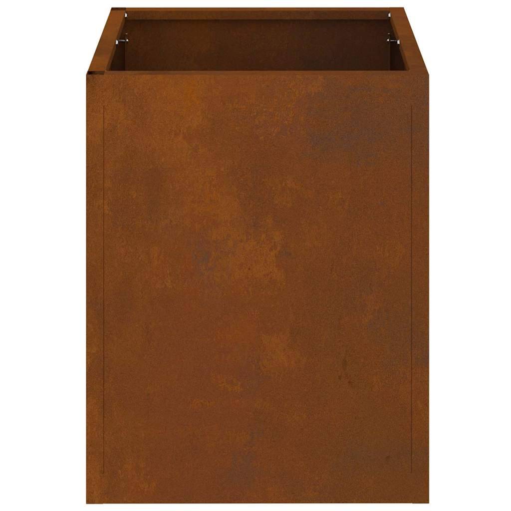 Maison Chic - Cache-pot, Pot De Fleurs Marron 32 x 32 x 40 cm Acier vieilli g398 - Image 6
