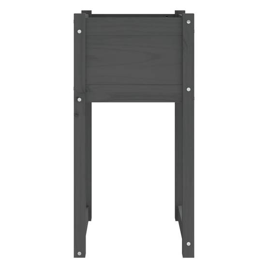 Jardinière - Bac à fleurs - Pot de fleurs Gris 40x40x81 cm Bois massif de pin - Image 4