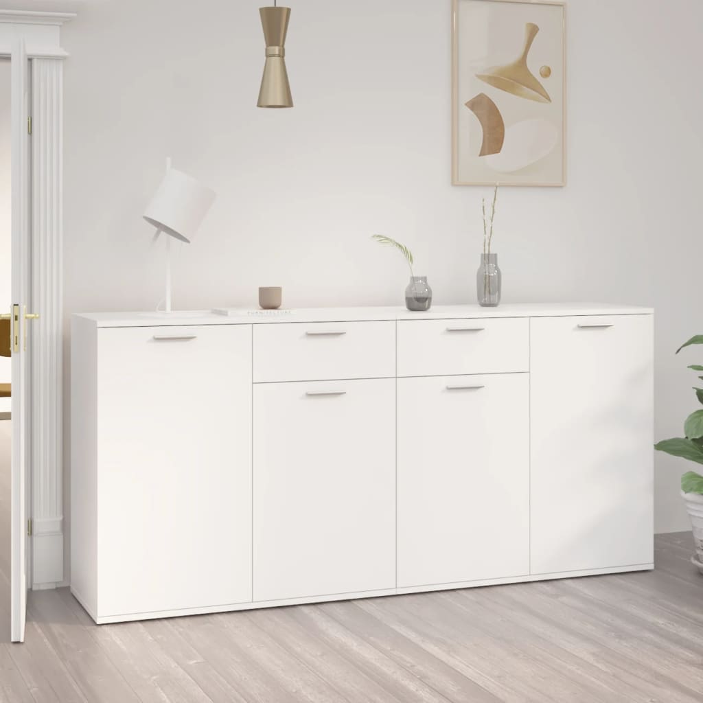 Vidaxl - Buffet Blanc 160x36x75 cm Bois d'ingénierie - vidaXL - Imagen 2