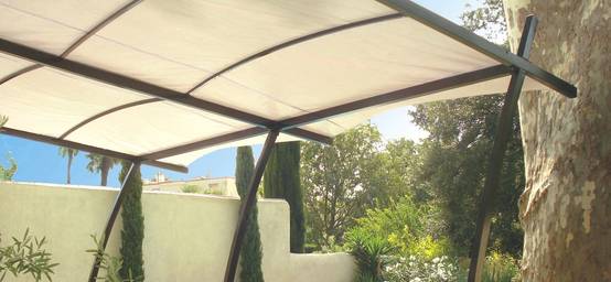 Couleurs du monde - Toile 350g/m² coloris écru en polyester et PVC pour pergola Sydney - Image 1